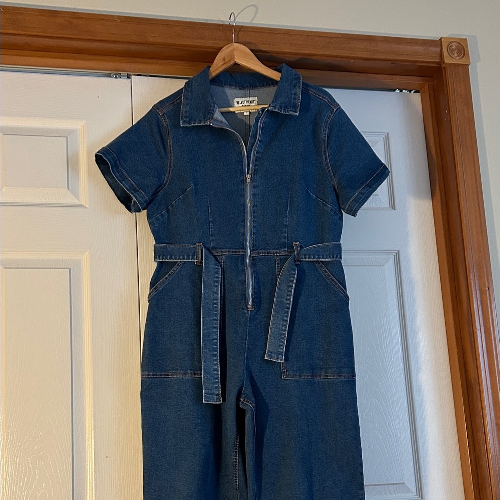 Velvet Heart Blue Denim Jumpsuit